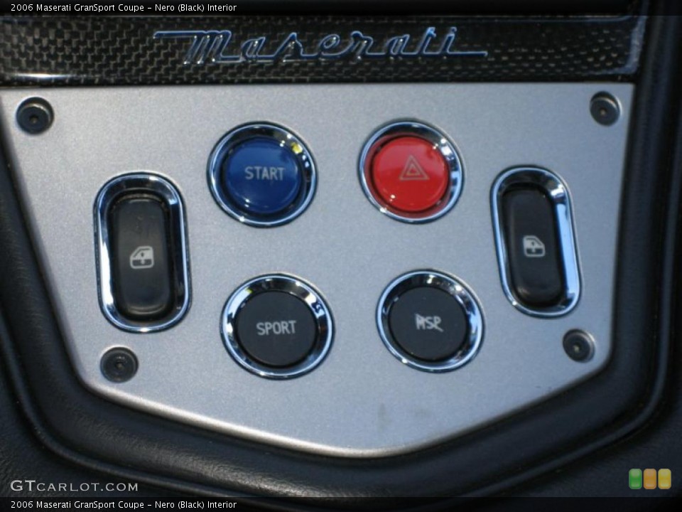 Nero (Black) Interior Controls for the 2006 Maserati GranSport Coupe #40902017