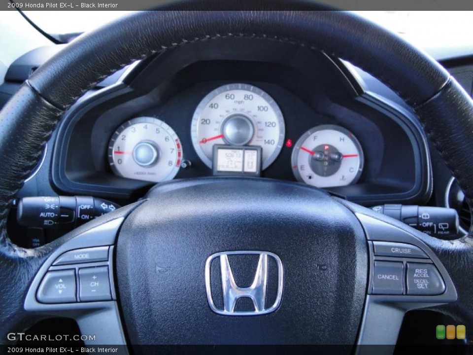 Black Interior Steering Wheel for the 2009 Honda Pilot EX-L #40902029