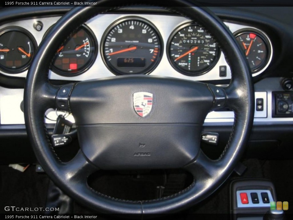 Black Interior Steering Wheel for the 1995 Porsche 911 Carrera Cabriolet #40902773