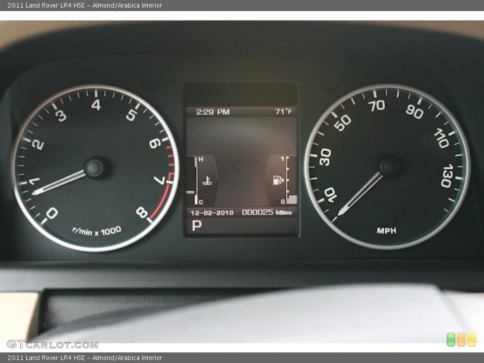 Almond/Arabica Interior Gauges for the 2011 Land Rover LR4 HSE #40903885