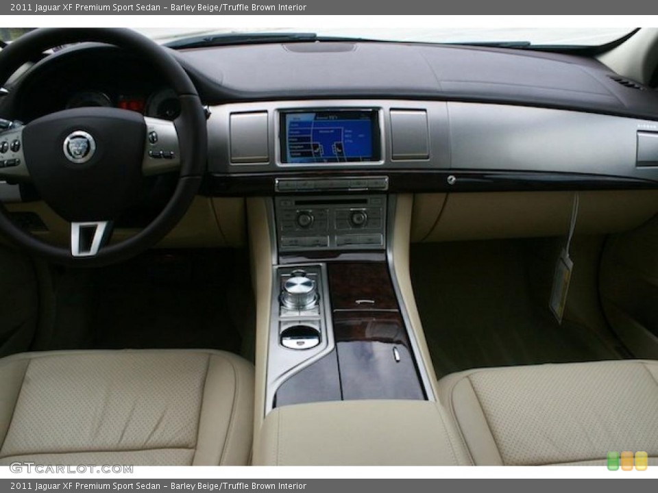 Barley Beige/Truffle Brown Interior Dashboard for the 2011 Jaguar XF Premium Sport Sedan #40904141