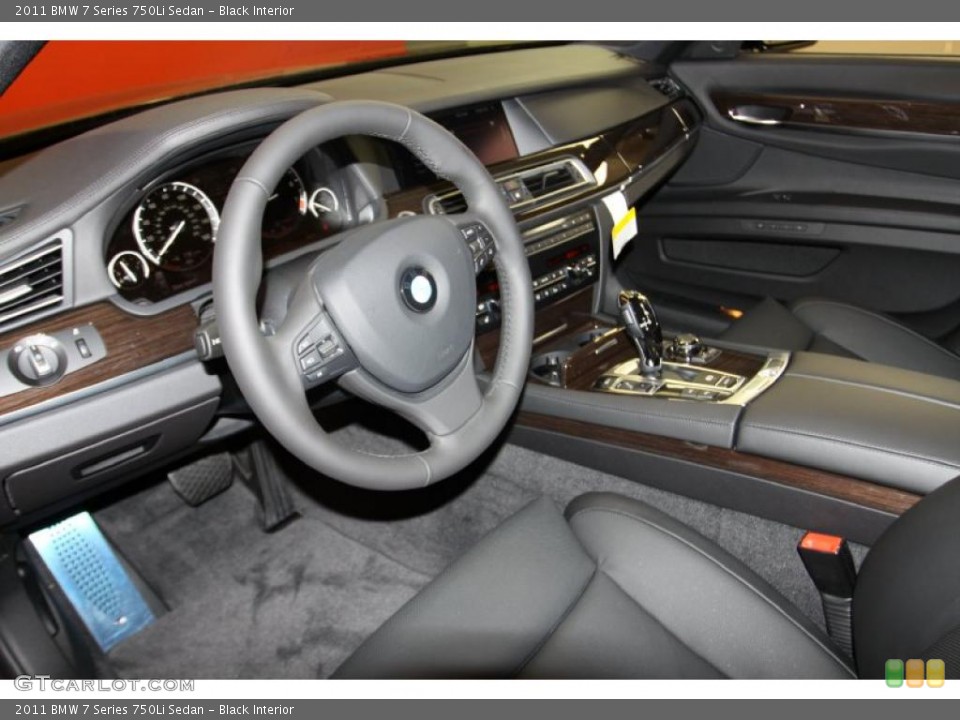 Black Interior Prime Interior for the 2011 BMW 7 Series 750Li Sedan #40904469