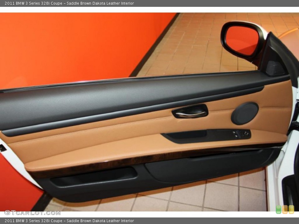 Saddle Brown Dakota Leather Interior Door Panel for the 2011 BMW 3 Series 328i Coupe #40904741