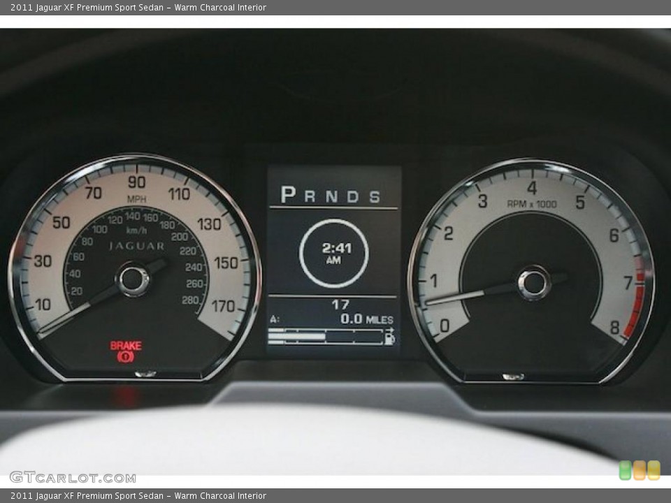 Warm Charcoal Interior Gauges for the 2011 Jaguar XF Premium Sport Sedan #40904857