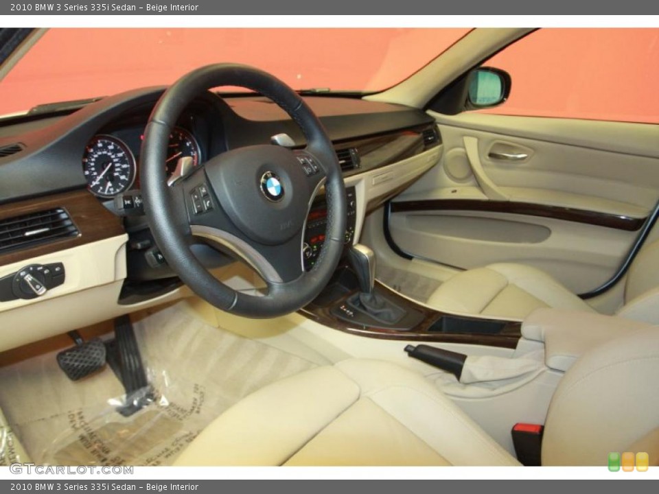 Beige Interior Prime Interior for the 2010 BMW 3 Series 335i Sedan #40910885