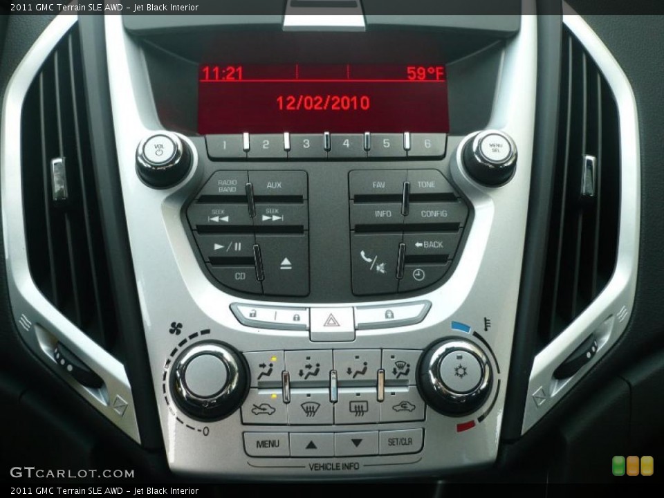 Jet Black Interior Controls for the 2011 GMC Terrain SLE AWD #40911425