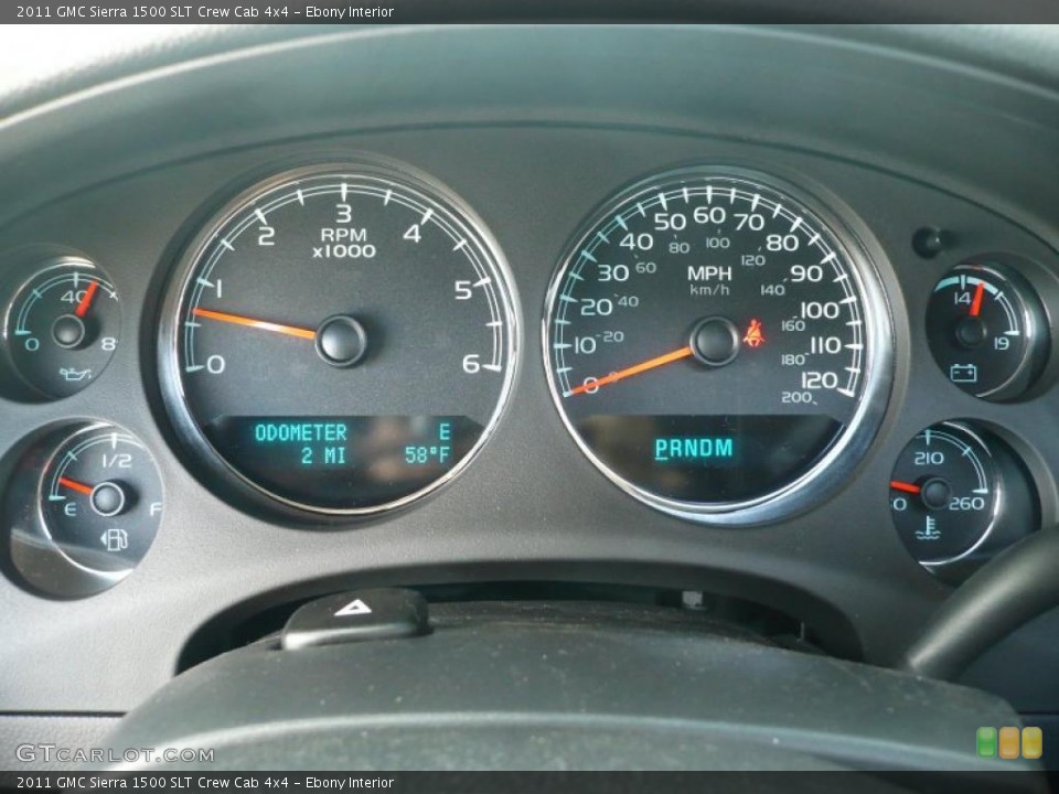 Ebony Interior Gauges for the 2011 GMC Sierra 1500 SLT Crew Cab 4x4 #40911989