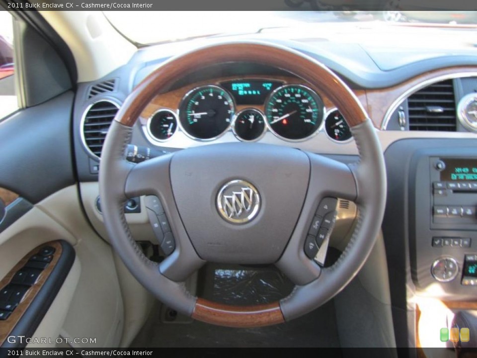 Cashmere/Cocoa Interior Steering Wheel for the 2011 Buick Enclave CX #40912777