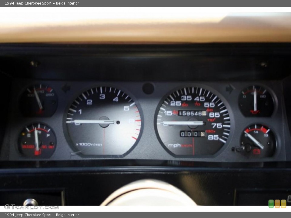 Beige Interior Gauges for the 1994 Jeep Cherokee Sport #40916229