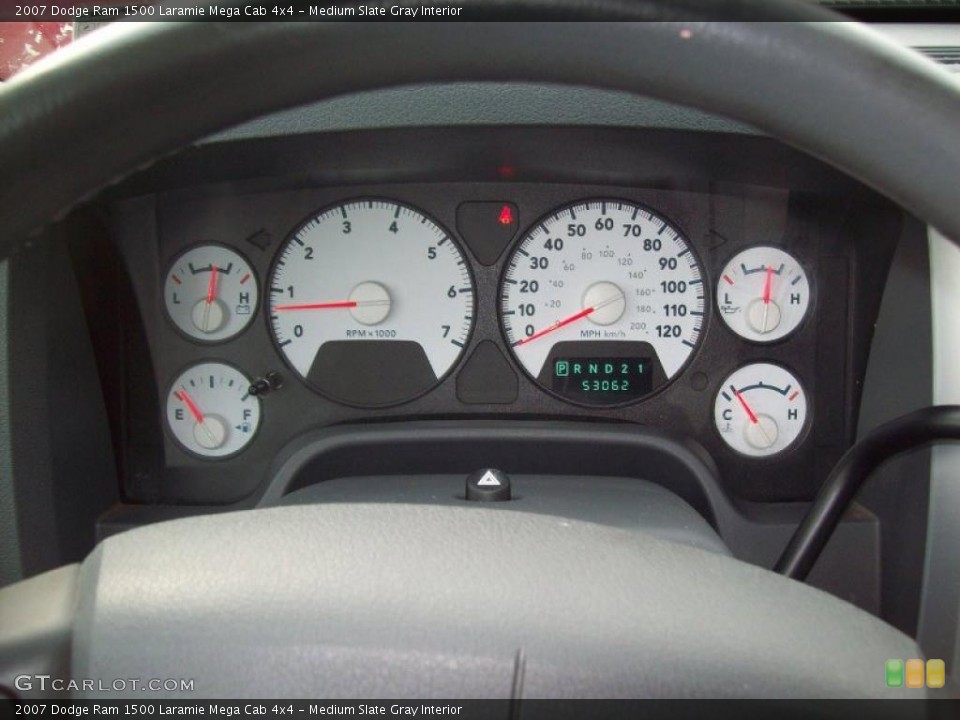 Medium Slate Gray Interior Gauges for the 2007 Dodge Ram 1500 Laramie Mega Cab 4x4 #40918561