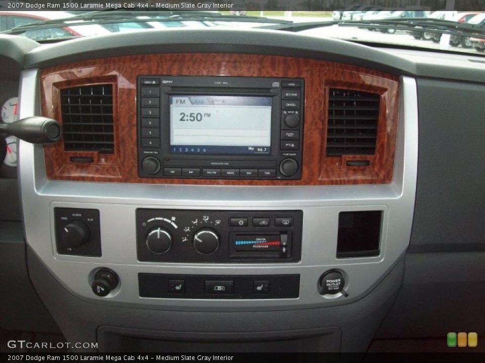 Medium Slate Gray Interior Controls for the 2007 Dodge Ram 1500 Laramie Mega Cab 4x4 #40918577