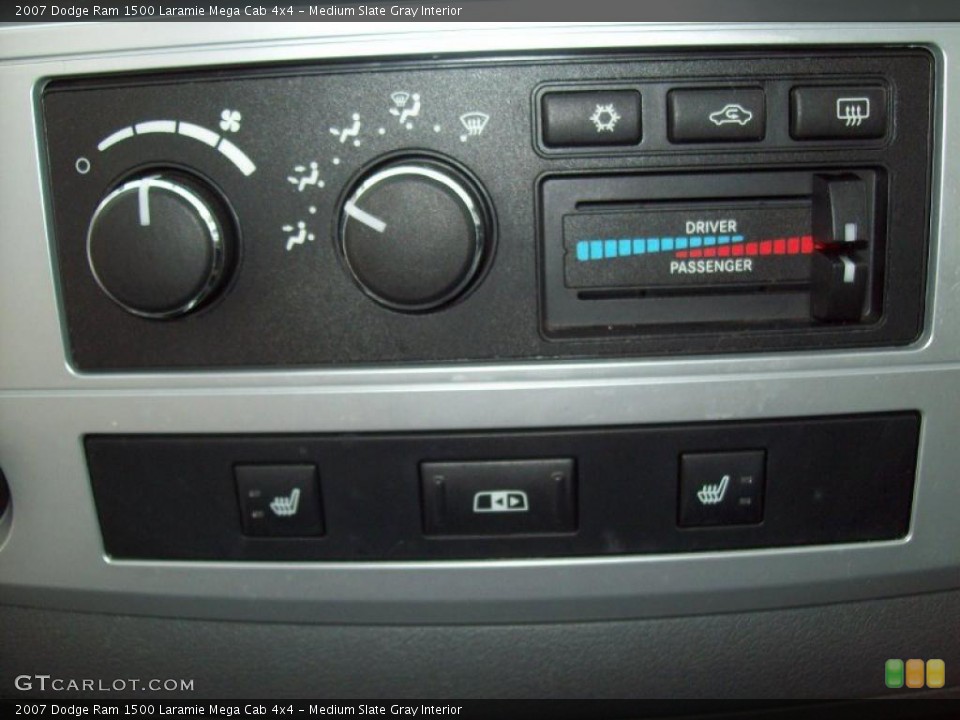 Medium Slate Gray Interior Controls for the 2007 Dodge Ram 1500 Laramie Mega Cab 4x4 #40918594