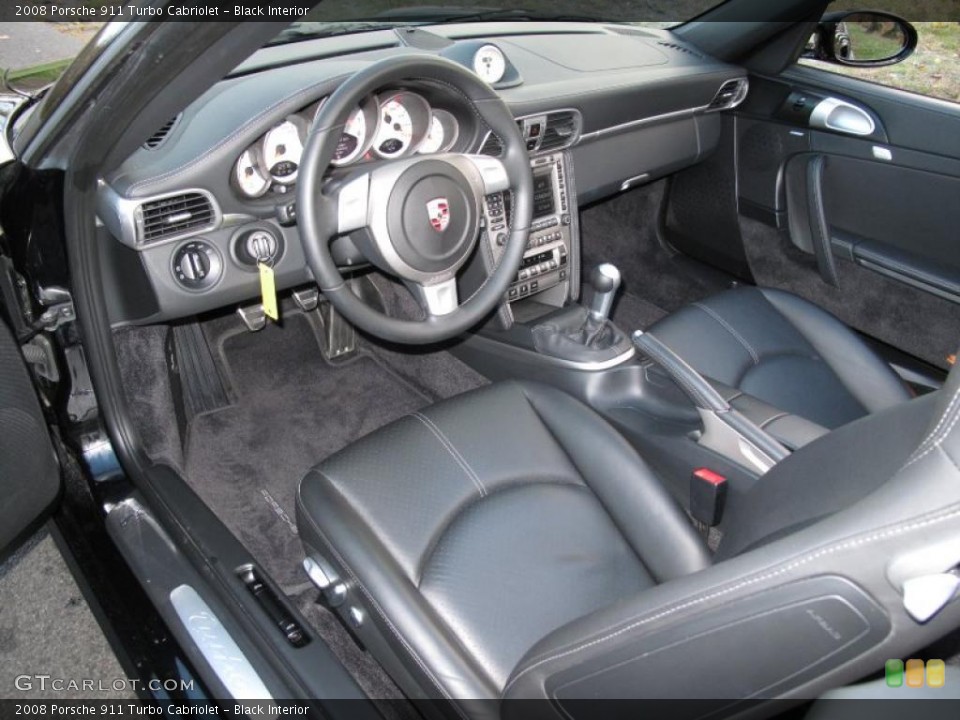 Black Interior Prime Interior for the 2008 Porsche 911 Turbo Cabriolet #40920605