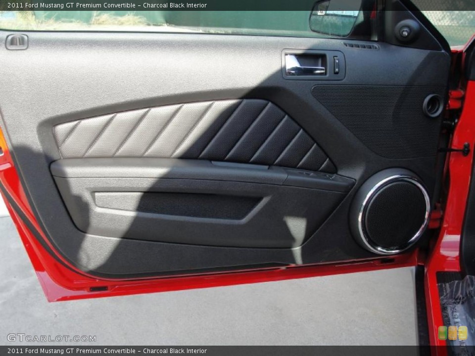Charcoal Black Interior Door Panel for the 2011 Ford Mustang GT Premium Convertible #40921533