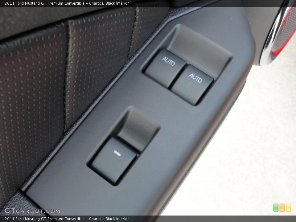 Charcoal Black Interior Controls for the 2011 Ford Mustang GT Premium Convertible #40921573