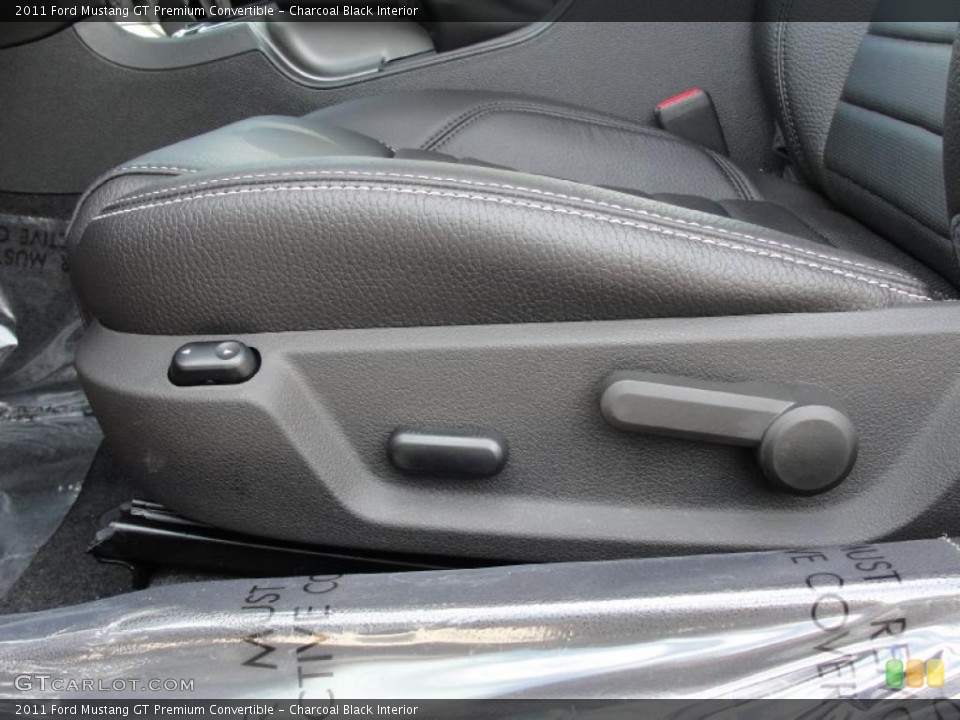 Charcoal Black Interior Controls for the 2011 Ford Mustang GT Premium Convertible #40921605