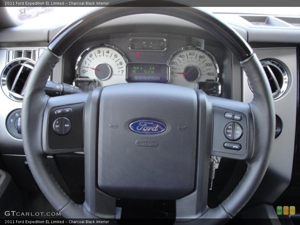 Charcoal Black Interior Steering Wheel for the 2011 Ford Expedition EL Limited #40924820