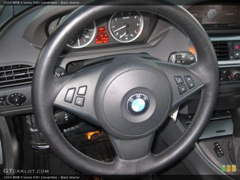 Black Interior Steering Wheel for the 2004 BMW 6 Series 645i Convertible #40928482