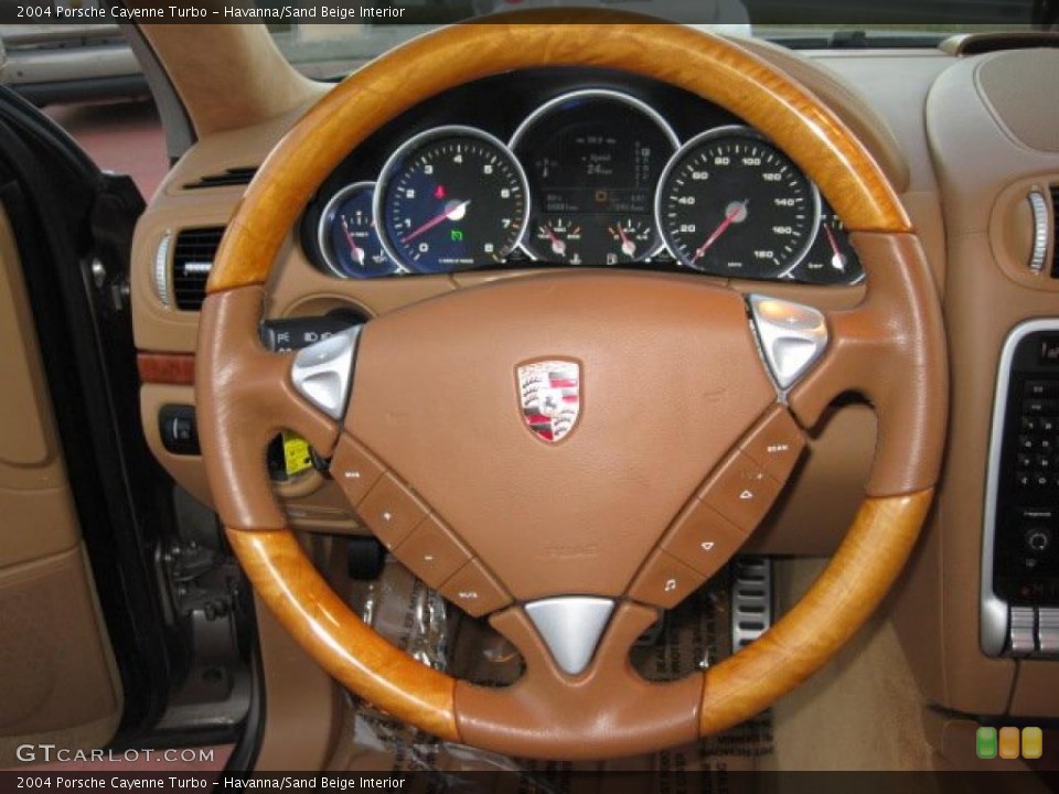 Havanna/Sand Beige Interior Steering Wheel for the 2004 Porsche Cayenne Turbo #40928758