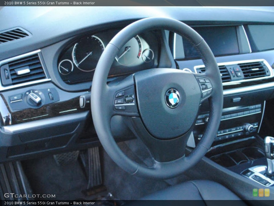Black Interior Steering Wheel for the 2010 BMW 5 Series 550i Gran Turismo #40933230