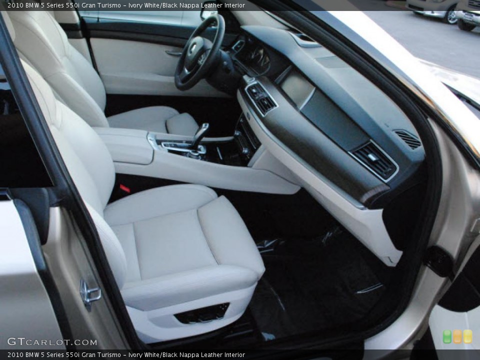 Ivory White/Black Nappa Leather Interior Dashboard for the 2010 BMW 5 Series 550i Gran Turismo #40933438