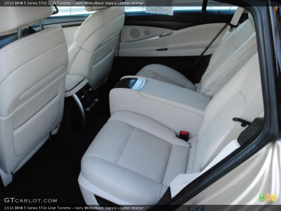 Ivory White/Black Nappa Leather Interior Photo for the 2010 BMW 5 Series 550i Gran Turismo #40933582