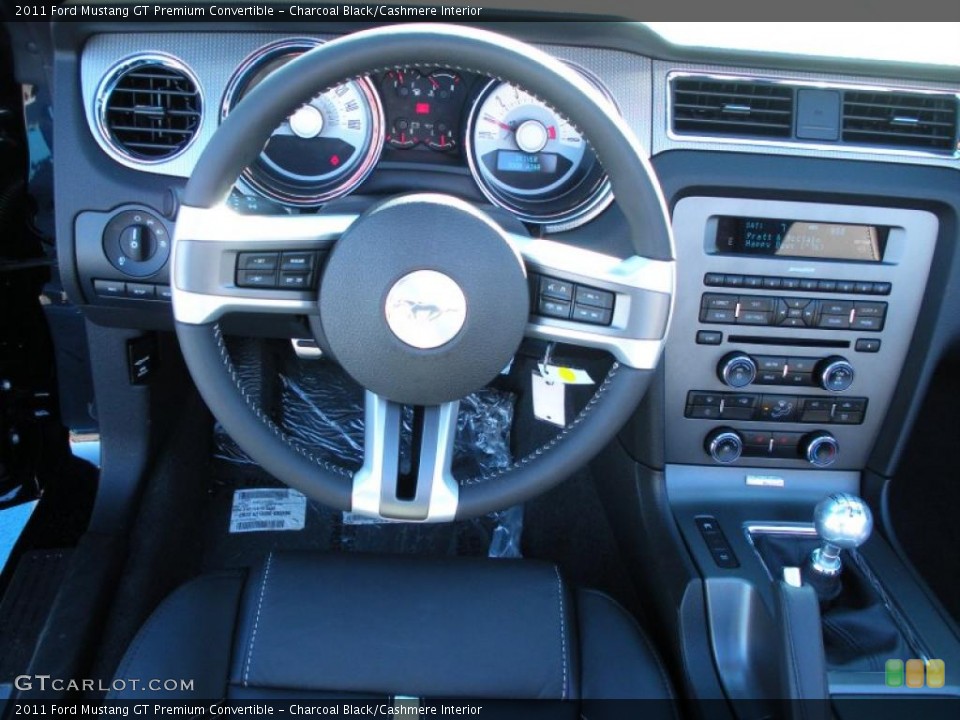 Charcoal Black/Cashmere Interior Dashboard for the 2011 Ford Mustang GT Premium Convertible #40945374