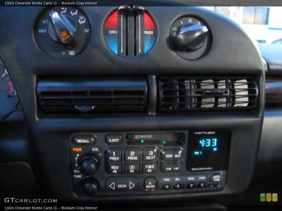 Medium Gray Interior Controls for the 1999 Chevrolet Monte Carlo LS #40947430