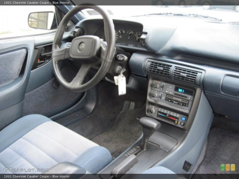 Blue Interior Dashboard For The 1991 Chevrolet Cavalier