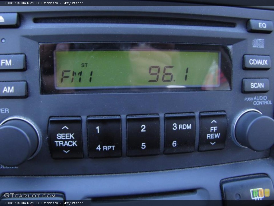 Gray Interior Controls for the 2008 Kia Rio Rio5 SX Hatchback #40951526