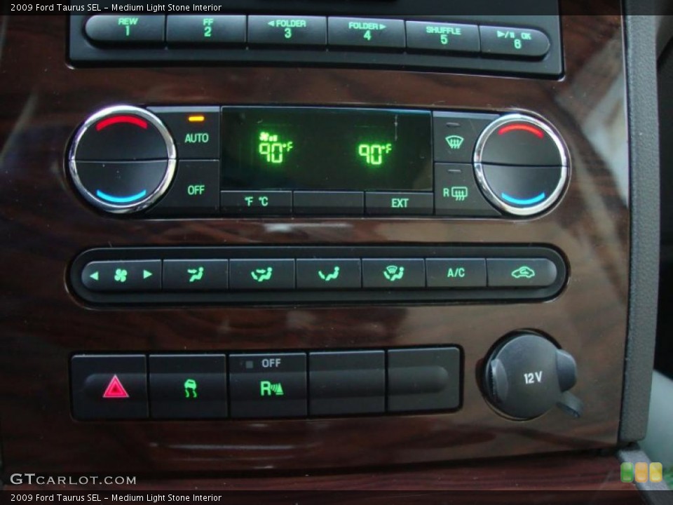 Medium Light Stone Interior Controls for the 2009 Ford Taurus SEL #40957325