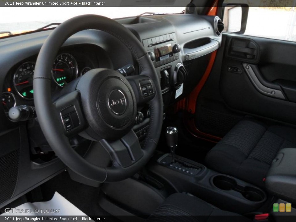 Black Interior Photo for the 2011 Jeep Wrangler Unlimited Sport 4x4 #40959993