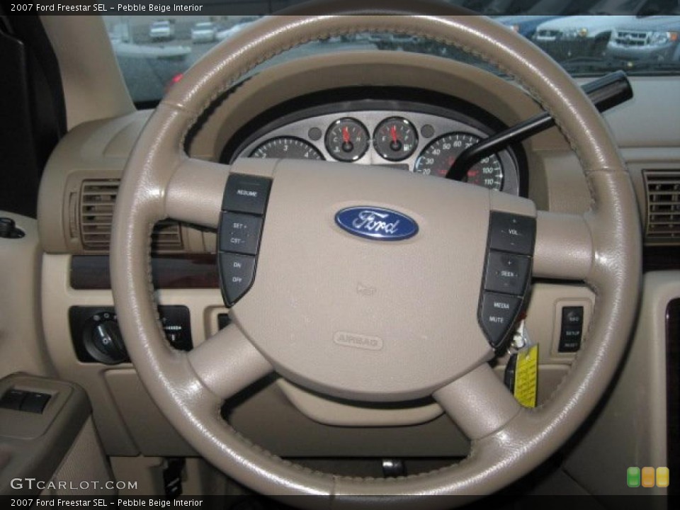 Pebble Beige Interior Steering Wheel for the 2007 Ford Freestar SEL #40961113