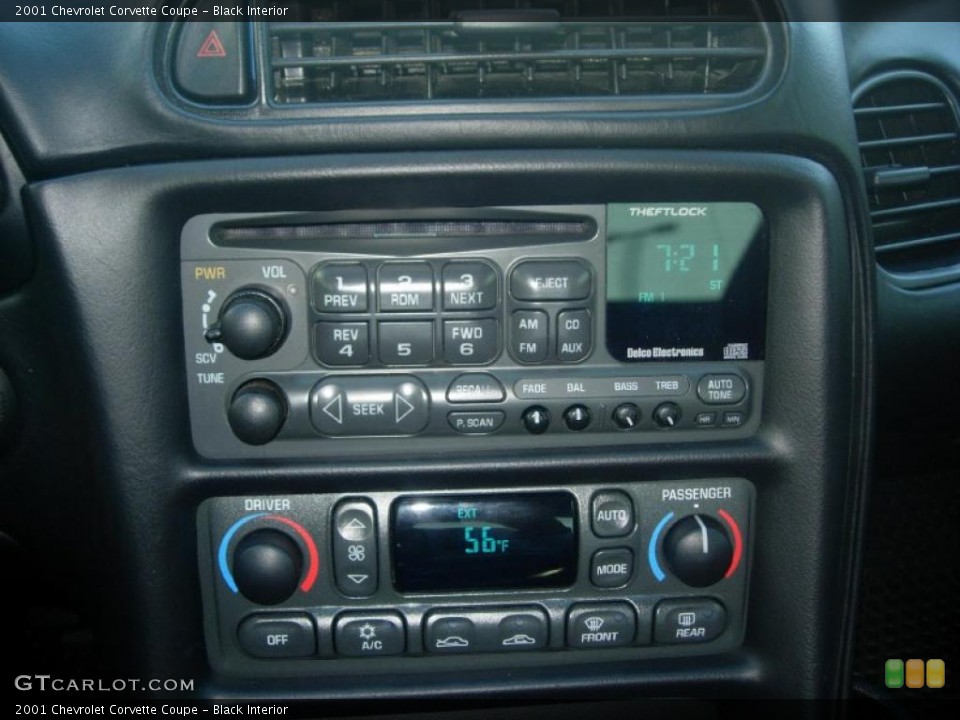 Black Interior Controls for the 2001 Chevrolet Corvette Coupe #40967696