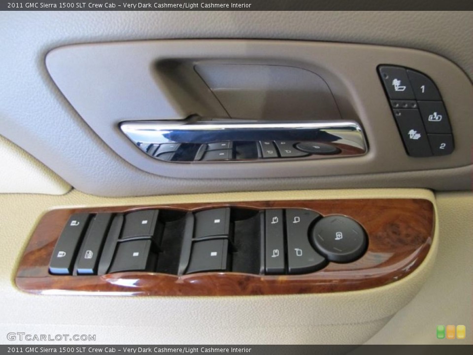 Very Dark Cashmere/Light Cashmere Interior Controls for the 2011 GMC Sierra 1500 SLT Crew Cab #40969752