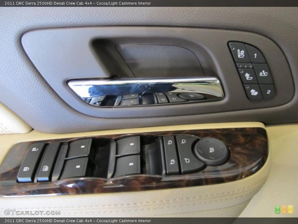 Cocoa/Light Cashmere Interior Controls for the 2011 GMC Sierra 2500HD Denali Crew Cab 4x4 #40971744