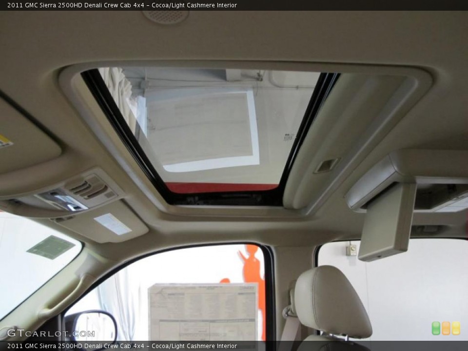 Cocoa/Light Cashmere Interior Sunroof for the 2011 GMC Sierra 2500HD Denali Crew Cab 4x4 #40971760