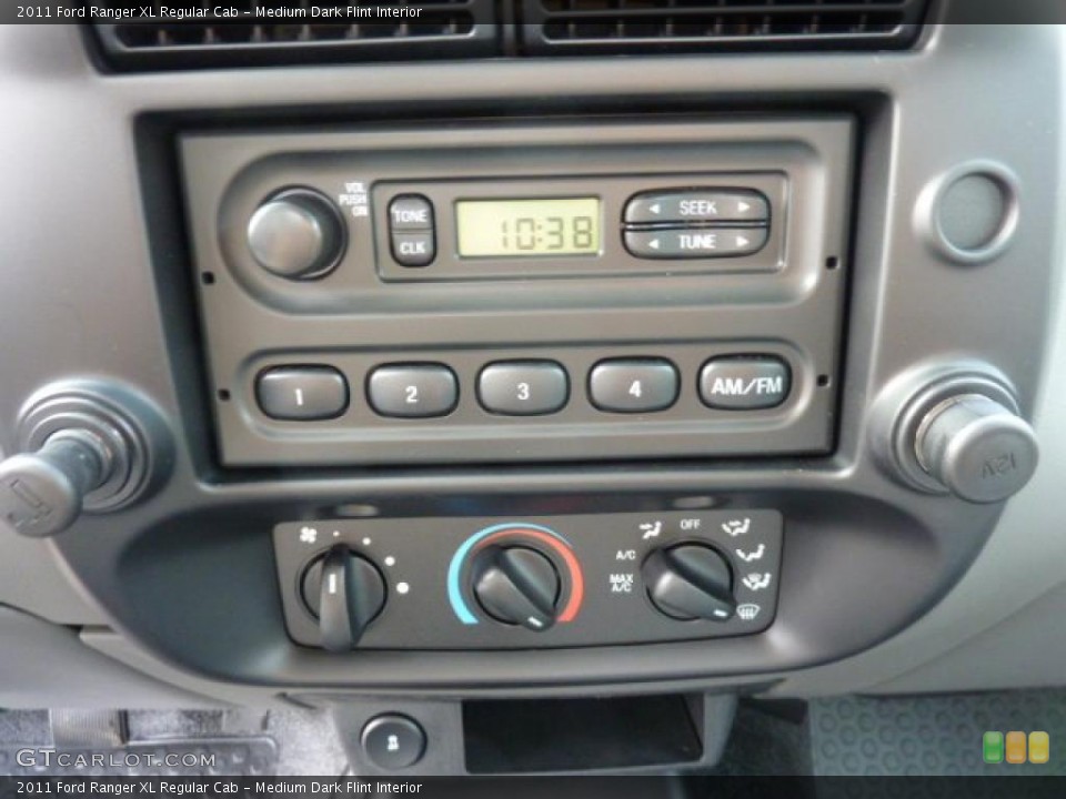 Medium Dark Flint Interior Controls for the 2011 Ford Ranger XL Regular Cab #40973028