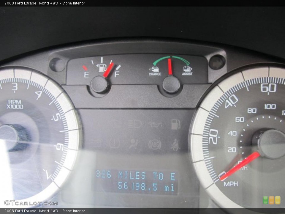 Stone Interior Gauges for the 2008 Ford Escape Hybrid 4WD #40974140