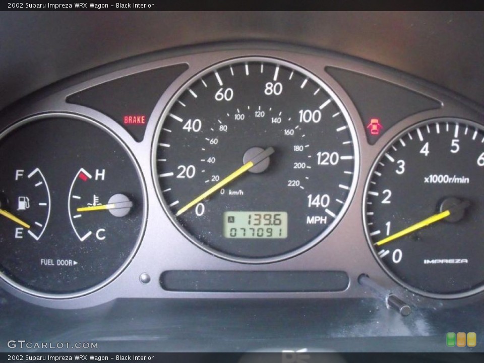 Black Interior Gauges for the 2002 Subaru Impreza WRX Wagon #40978312