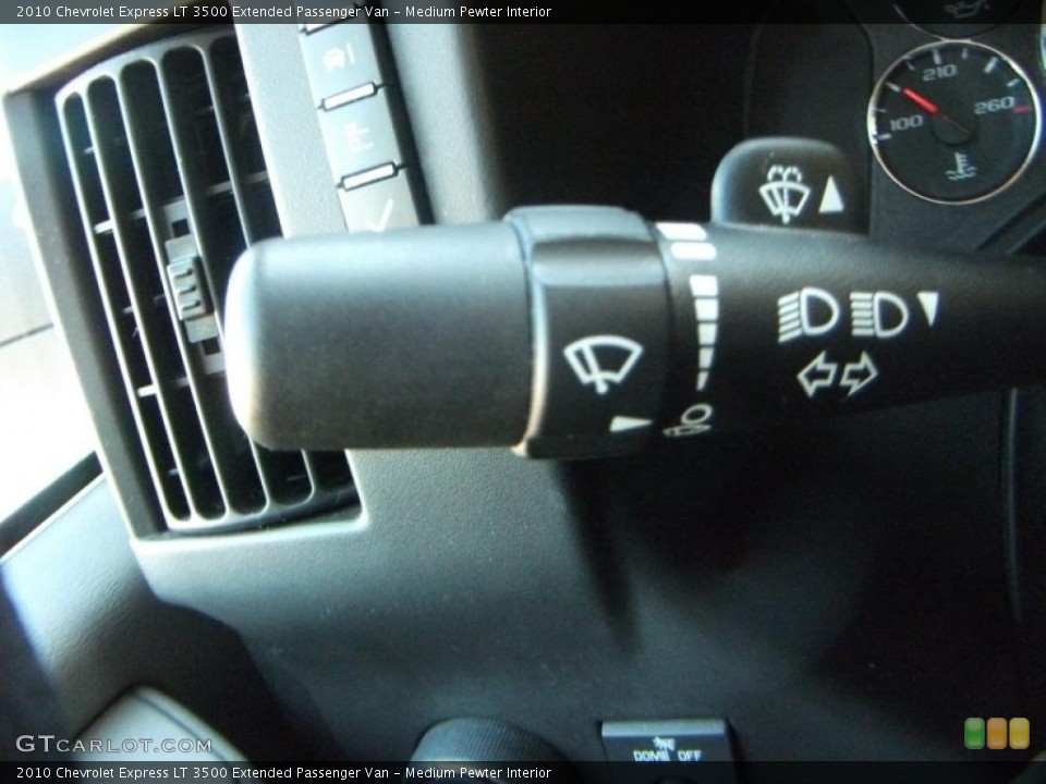Medium Pewter Interior Controls for the 2010 Chevrolet Express LT 3500 Extended Passenger Van #40979316