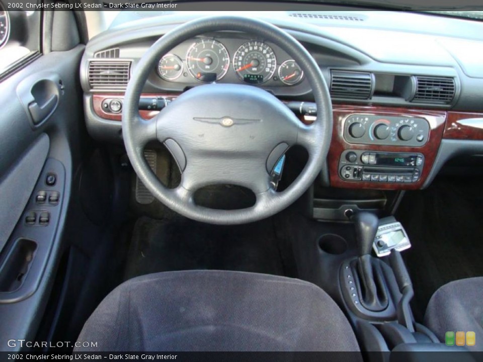 Dark Slate Gray Interior Steering Wheel for the 2002 Chrysler Sebring LX Sedan #40979516