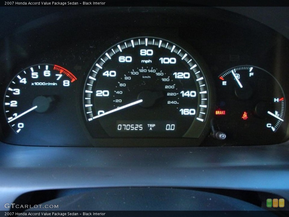 Black Interior Gauges for the 2007 Honda Accord Value Package Sedan #40991605