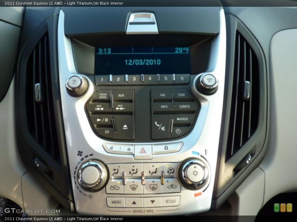 Light Titanium/Jet Black Interior Controls for the 2011 Chevrolet Equinox LS AWD #40991685