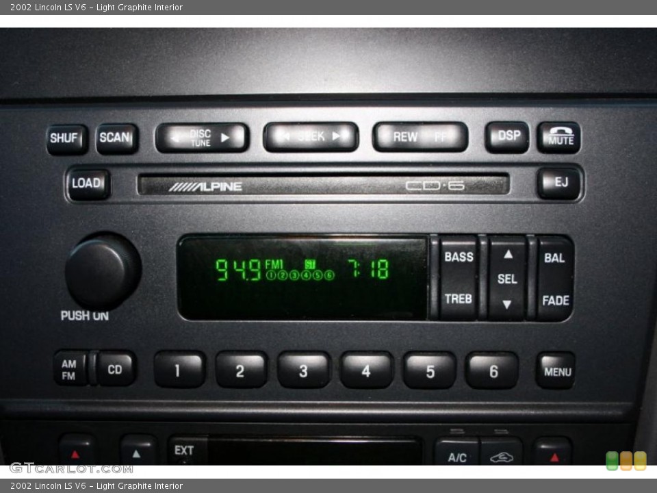 Light Graphite Interior Controls for the 2002 Lincoln LS V6 #41001609