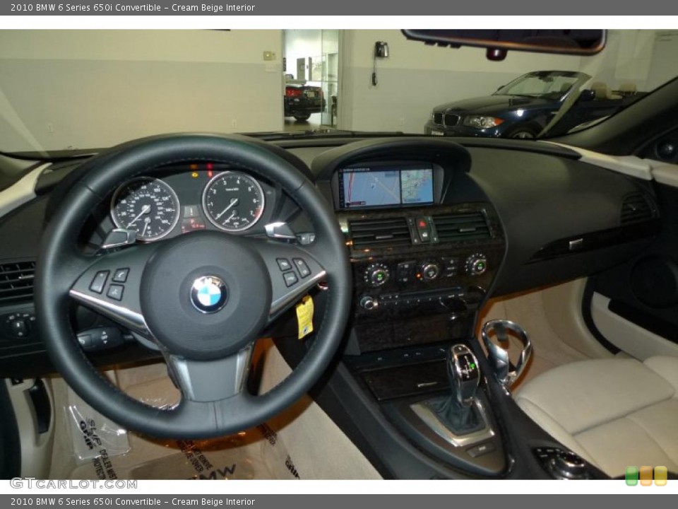 Cream Beige Interior Prime Interior for the 2010 BMW 6 Series 650i Convertible #41004966