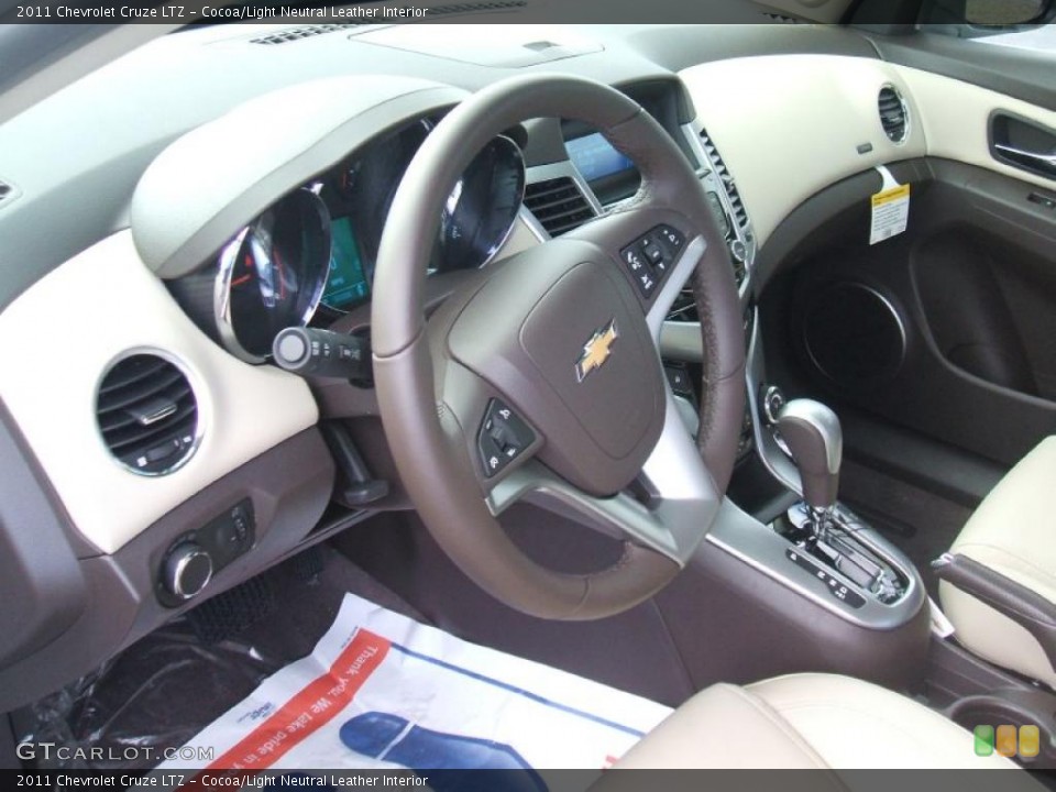 Cocoa/Light Neutral Leather Interior Prime Interior for the 2011 Chevrolet Cruze LTZ #41015771