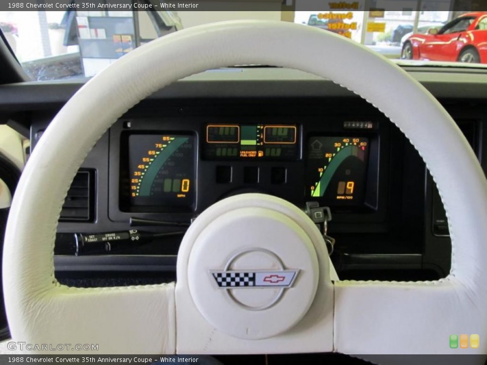 White Interior Gauges For The 1988 Chevrolet Corvette 35th