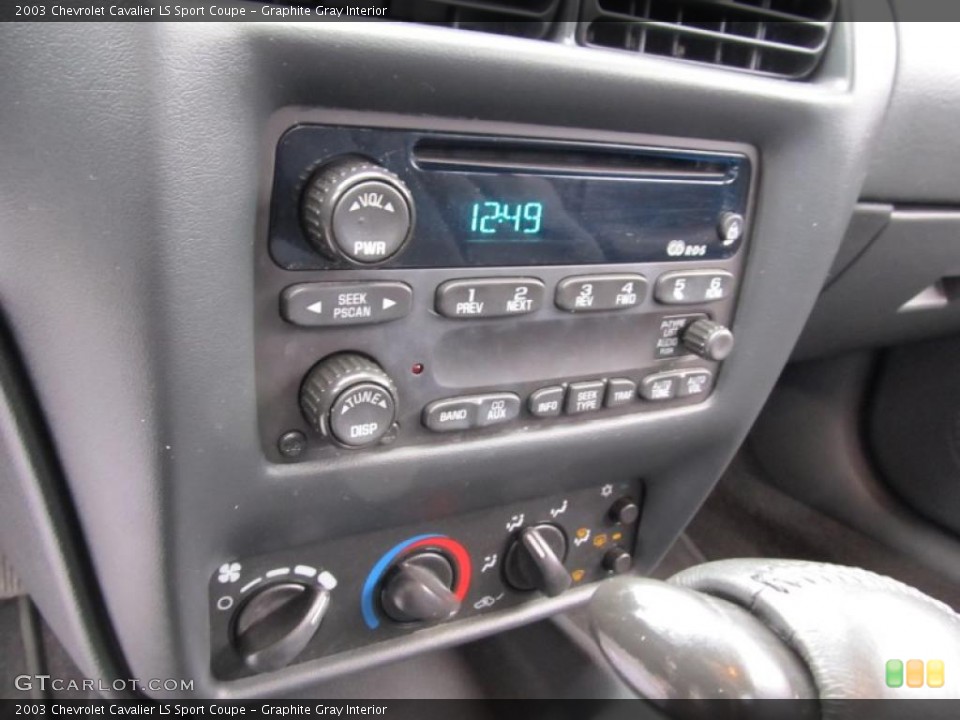 Graphite Gray Interior Controls for the 2003 Chevrolet Cavalier LS Sport Coupe #41020199