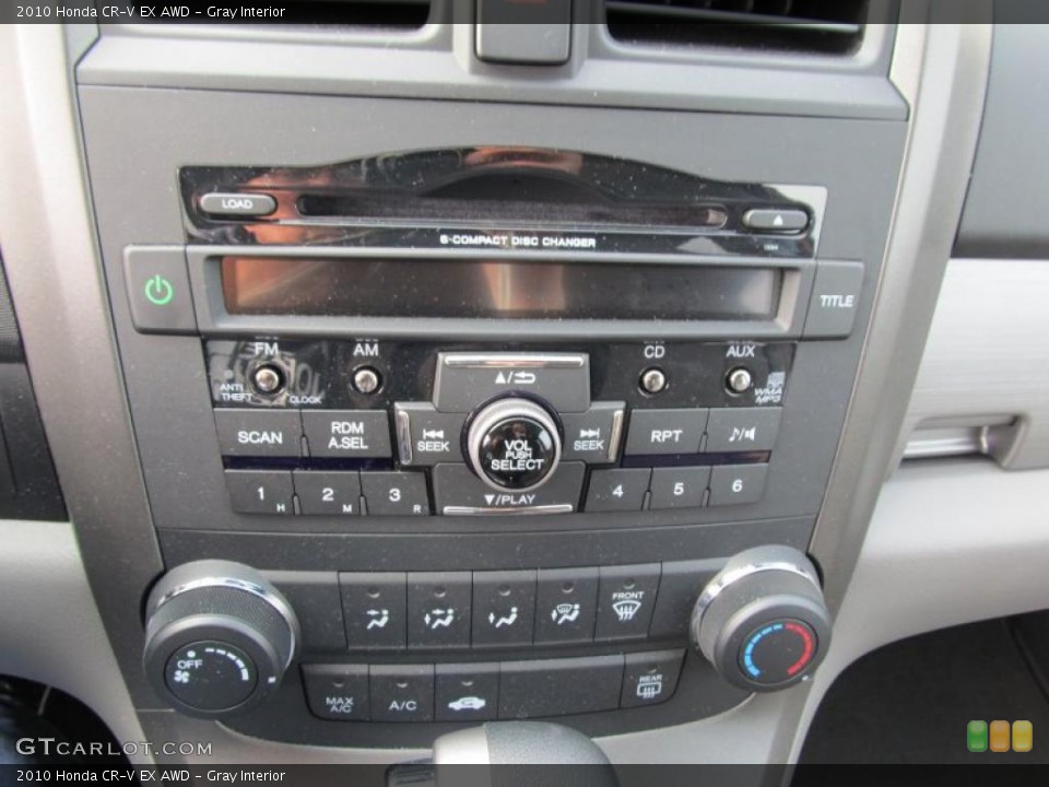 Gray Interior Controls for the 2010 Honda CR-V EX AWD #41020891